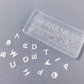 Molde de silicona transparente para los diseños, Letras