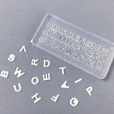 Molde de silicona transparente para los diseños, Letras