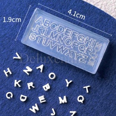 Molde de silicona transparente para los diseños, Letras