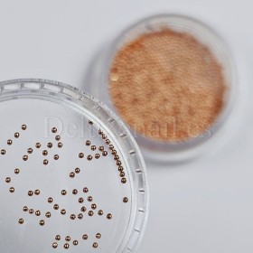 Microbolitas caviar metálicas, Dorado Rosado, 0,8 mm