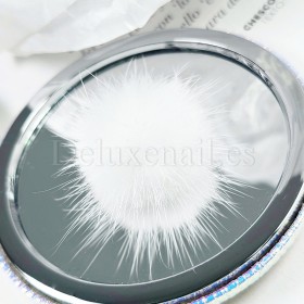 Pompón magnético desmontable, blanco