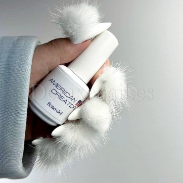 Pompón magnético desmontable, blanco