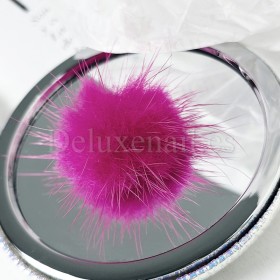 Pompón magnético desmontable, rosa fucsia