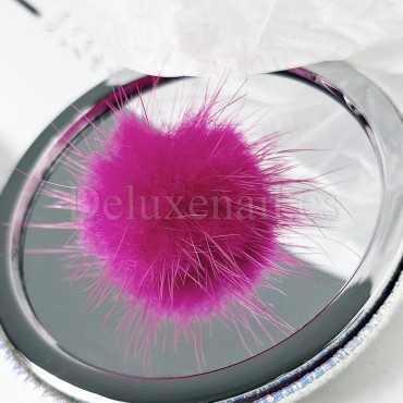 Pompón magnético desmontable, rosa fucsia