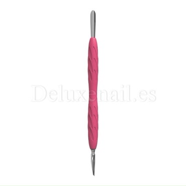 PQ-10/2 - Empuja cutículas con mango de silicona Staleks Pro UNIQ