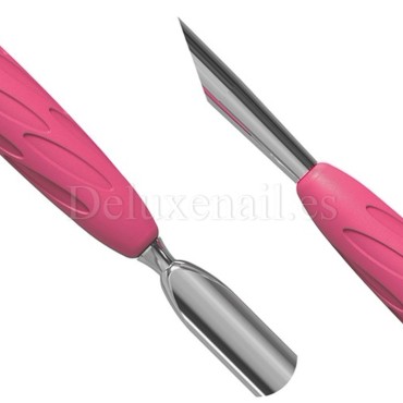 PQ-10/2 - Empuja cutículas con mango de silicona Staleks Pro UNIQ