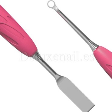 PQ-11/1 - Empuja cutículas con anillo con mango de silicona Staleks Pro UNIQ