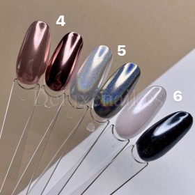 Mirror Powder Dark 05, Plata Holográfico, 5 gr