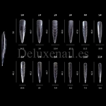 Kit de Tips Dual System Dark con moldes de silicona, 120 uds, 12 medidas