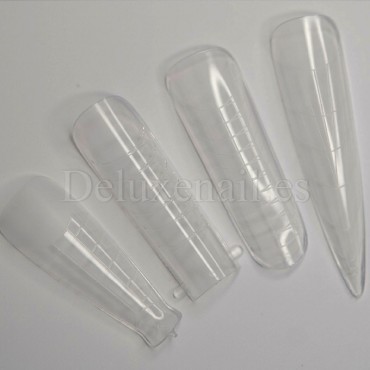 Kit de Tips Dual System Dark con moldes de silicona, 120 uds, 12 medidas