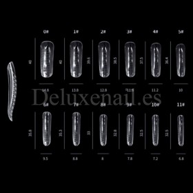 Kit de Tips Dual System Dark con moldes de silicona, 120 uds, 12 medidas