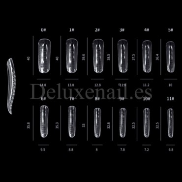 Kit de Tips Dual System Dark con moldes de silicona, 120 uds, 12 medidas