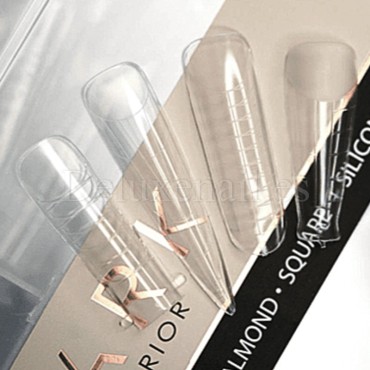 Kit de Tips Dual System Dark con moldes de silicona, 120 uds, 12 medidas