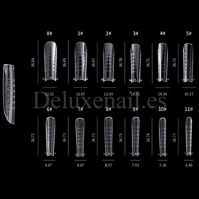 Kit de Tips Dual System Dark con moldes de silicona, 120 uds, 12 medidas