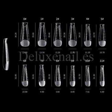 Kit de Tips Dual System Dark con moldes de silicona, 120 uds, 12 medidas