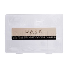 Kit de Tips Dual System Dark con moldes de silicona, 120 uds, 12 medidas