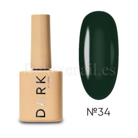 Esmalte Permanente Dark 34, Verde botella oscuro, 10 ml