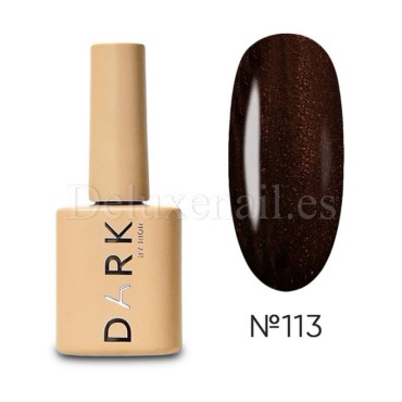 Esmalte Permanente Dark 113, Marrón con micro brillo, 10 ml