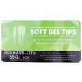 Tips de gel Medium Stiletto, 550 uds, 11 medidas