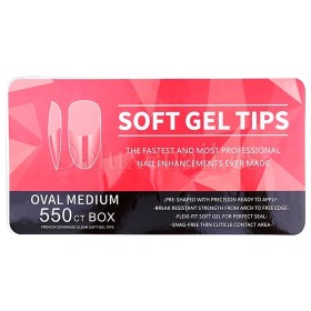 Tips de gel Oval Medium, 550 uds, 11 medidas