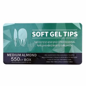 Tips de gel Medium Almond, 550 uds, 11 medidas