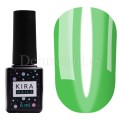 Esmalte permanente Kira Nails Vitrage V04, Verde Claro Vitral (traslúcido), 6 ml