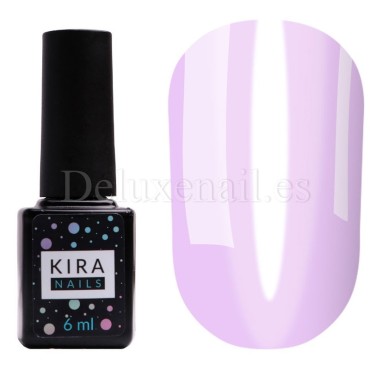 Esmalte permanente Kira Nails Vitrage V024, Lavanda claro Vitral (traslúcido), 6 ml