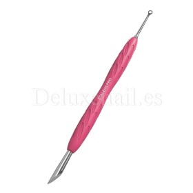 PQ-11/2 - Empuja cutículas con anillo con mango de silicona Staleks Pro UNIQ