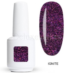 Esmalte Permanente Ignite American Creator, Purpura oscuro con micro brillo rosa, 15 ml