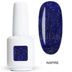 Esmalte Permanente Inspire American Creator, Azul marino oscuro con purpurina, 15 ml