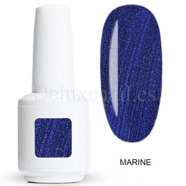 Esmalte Permanente Marine American Creator, Azul marino oscuro con micro brillo azul, 15 ml