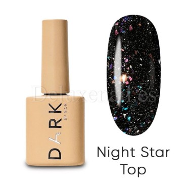 Top Reflectante sin pegajosidad Night Star Dark, Transparente, 10 ml