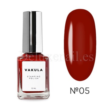 Esmalte Stamping Vakula 05, Rojo, 12 ml