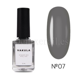 Esmalte Stamping Vakula 07, Gris, 12 ml