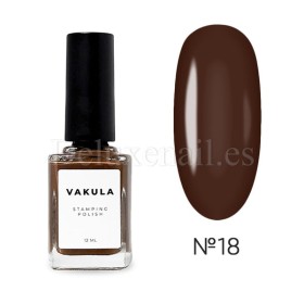 Esmalte Stamping Vakula 18, Marrón, 12 ml