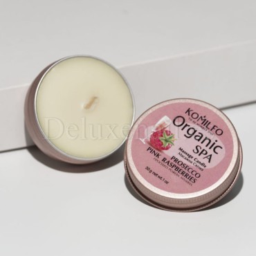 Vela para masaje Komilfo, Prosecco Frambuesa, 30 gr