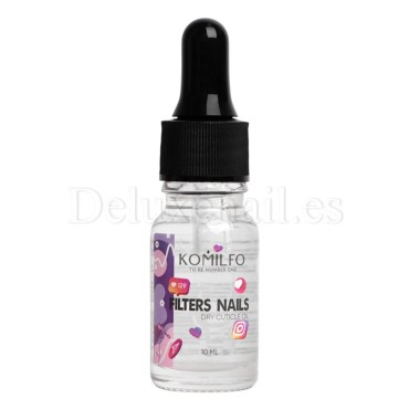 Aceite seco de cutícula con brillo “Filters Nails” Komilfo, 10 ml