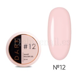 Gel constructor Dark Smart Builder Gel 12, Rosa frío muy claro, 22 ml