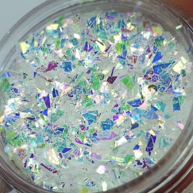 Foil "Vidrio roto" 02, Blanco multicolor, 2,5 g.