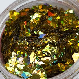 Foil "Vidrio roto" 31, Dorado Multicolor, 2,5 g