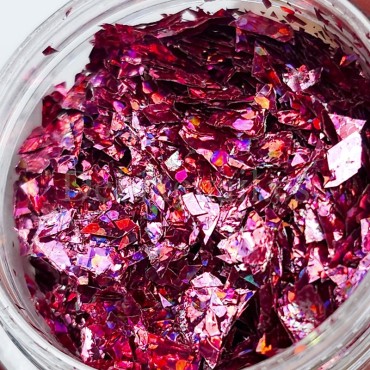 Foil "Vidrio roto" 49, Rosa Fucsia Multicolor, 2,5 g