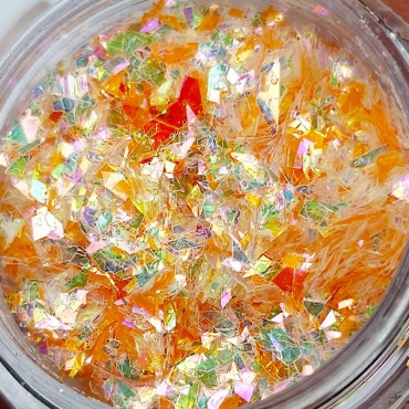 Foil "Vidrio roto" 09, Melocotón Multicolor, 2,5 g.