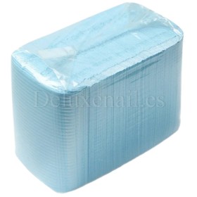 Alfombrillas desechables resistentes al agua de 3 capas, Azul, Textura Gofrada, 46x33 cm, 125 uds