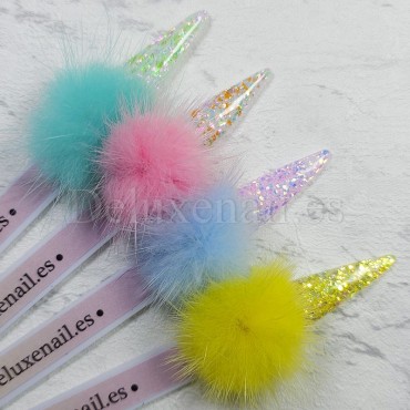 Pompón magnético desmontable, negro