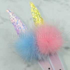 Pompón magnético desmontable, rosa