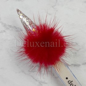 Pompón magnético desmontable, rojo