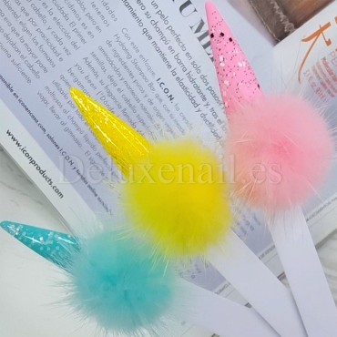 Pompón magnético desmontable, rosa claro