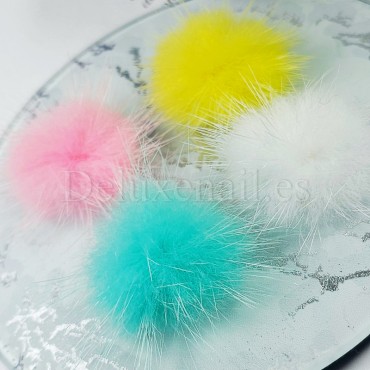 Pompón magnético desmontable, rosa claro