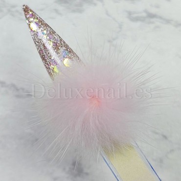 Pompón magnético desmontable, rosa claro