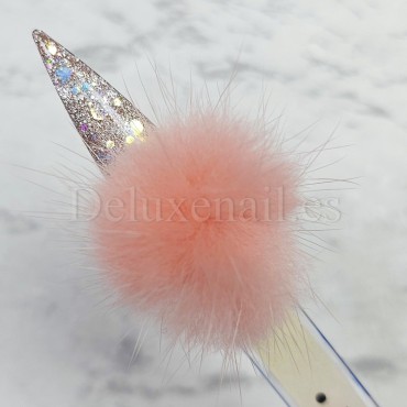 Pompón magnético desmontable, melocotón